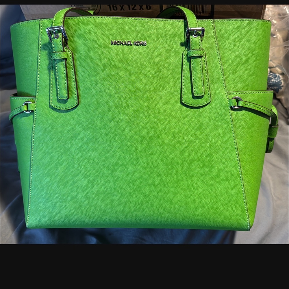 Michael Kors Neon Green Tote Bag